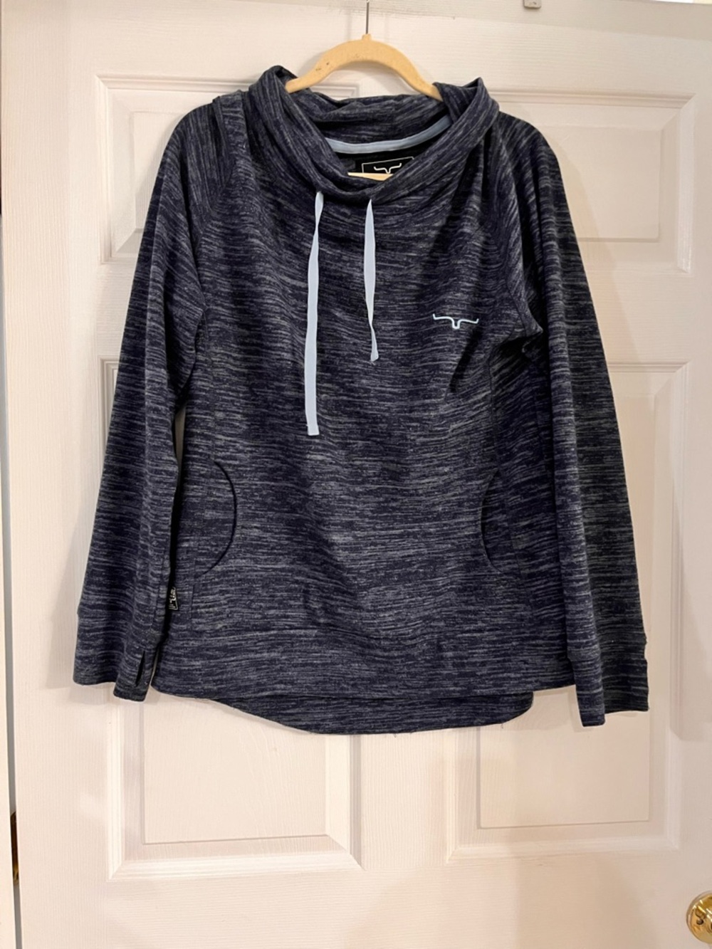 Kimes Ranch Women’s L Tonopah Pullover Heather Blue Western Cowboy
